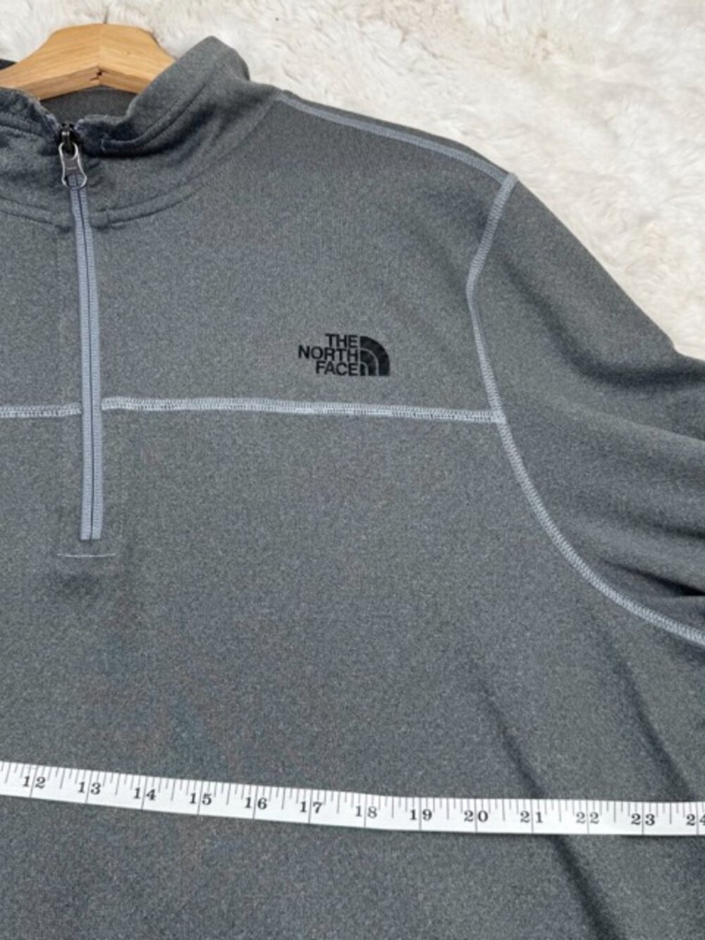 The North Face FlashDry Pullover Men’s XL Grey 1/4 Zip Athletic Top Polyester - Picture 8 of 10